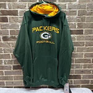 NFL Men's Majestic Green Bay Packers Gridiron Vl Performance Hoodie NWT 2X XXL